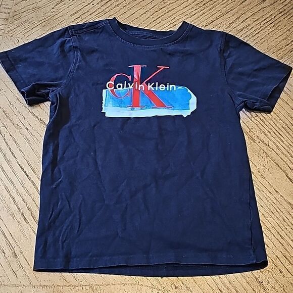 Navy Calvin Klein t shirt boys size 7 - Picture 1 of 5